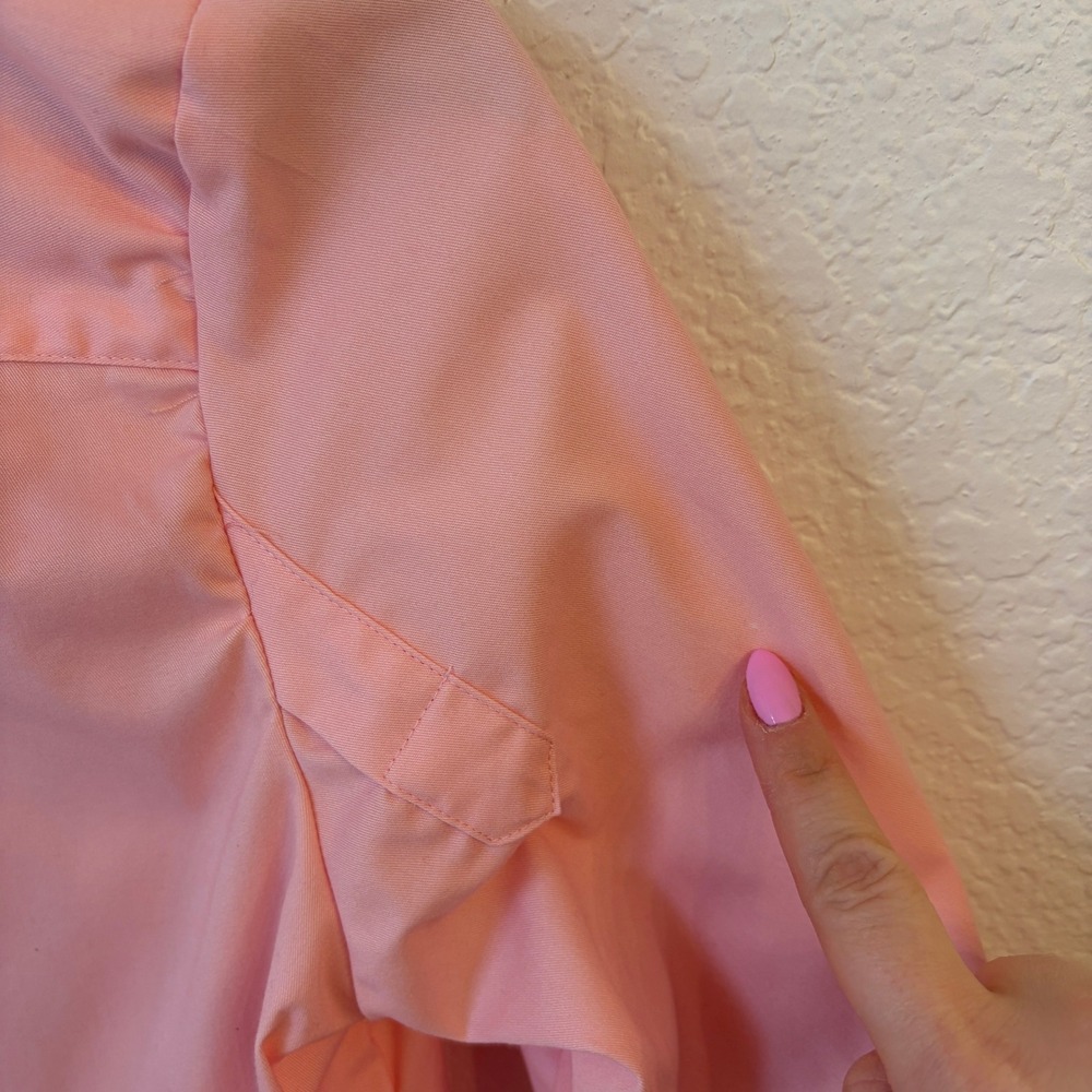 KMJ Meeghan Shirt Button Down Womens XS Pink 3/4 Puff Sleeve Cotton Top Blouse - Picture 7 of 9